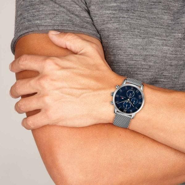 Montre Tommy Hilfiger Bleu Argent Homme 1791398