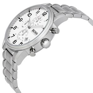 Montre Hugo Boss Aeroliner Chronographe Homme 1513182 Cadran Blanc