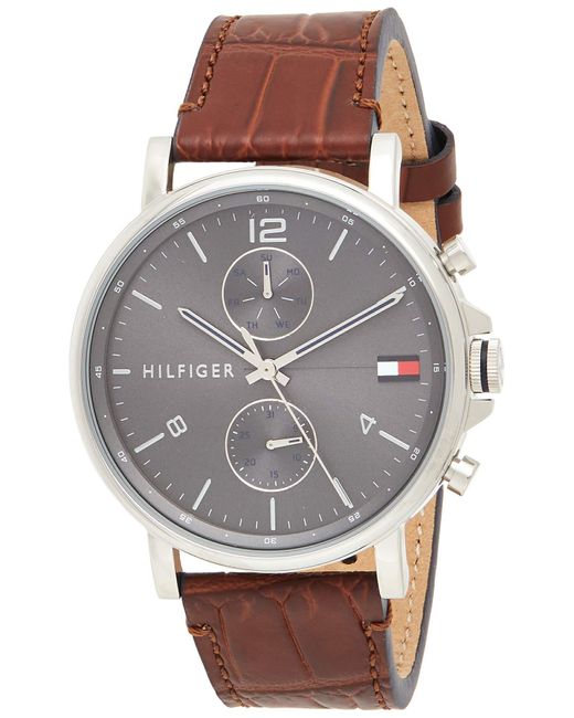 Montre Tommy Hilfiger Daniel Multifonction Homme 1710416 Cuir Marron - photo 7