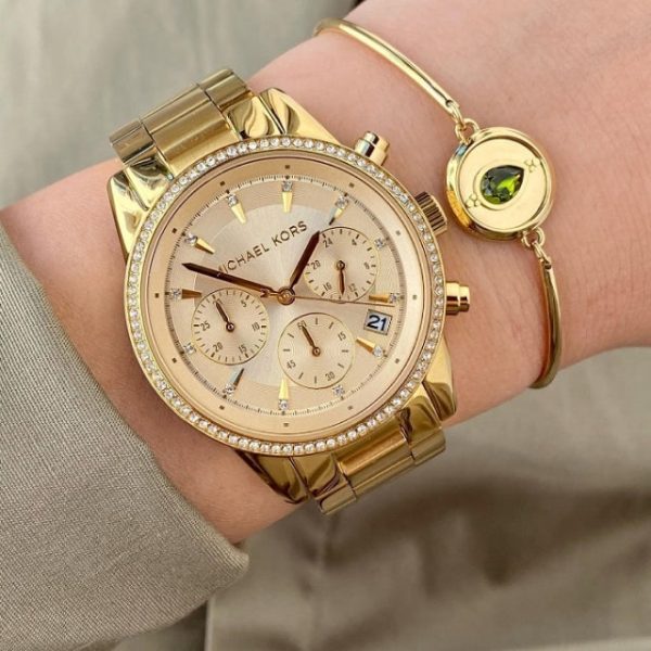 Montre Michael Kors Ritz Femme MK6356 Dorée 37 mm — prix Maroc Casablanca