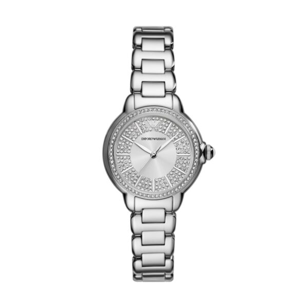 Montre Emporio Armani Femme AR11632 Argentée Cadran Serti - vue 1 Montre Emporio Armani Femme AR11632 Argentée Cadran Serti - vue 1