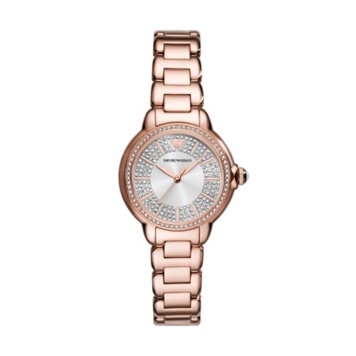 Montre Emporio Armani Femme AR11633 Or Rose Cadran Serti - vue 1 Montre Emporio Armani Femme AR11633 Or Rose Cadran Serti - vue 1