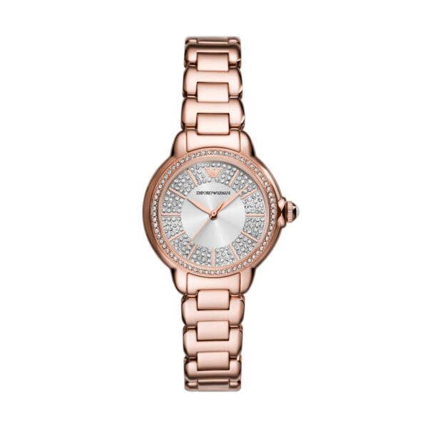 Montre Emporio Armani Femme AR11633 Or Rose Cadran Serti - vue 1 Montre Emporio Armani Femme AR11633 Or Rose Cadran Serti - vue 1