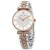 Montre Emporio Armani Gianni T-Bar Femme AR80035 Bicolore Or Rose Cadran Pavé - vue 2 Montre Emporio Armani Gianni T-Bar Femme AR80035 Bicolore Or Rose Cadran Pavé - vue 2