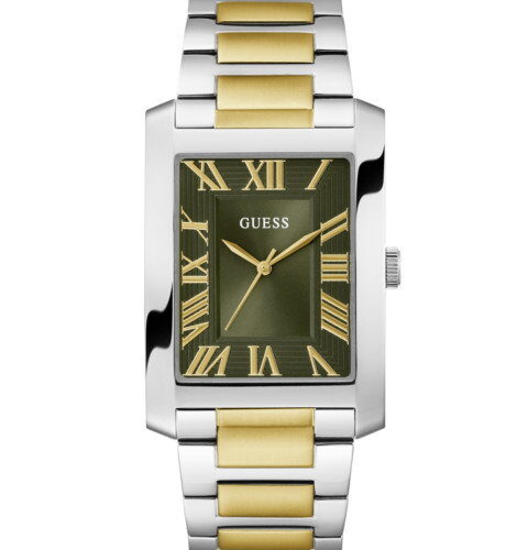 Montre Guess Clyde GW0896G3 homme cadran vert bracelet acier bicolore