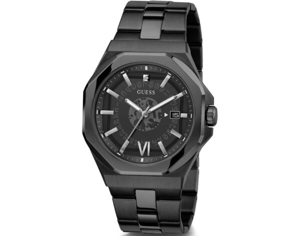 Montre Guess Emperor GW0573G3 homme cadran noir bracelet acier noir Montre Guess Emperor GW0573G3 homme cadran noir bracelet acier noir