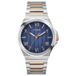 Montre Guess Vinyl GW0789G4 homme cadran bleu bracelet acier bicolore