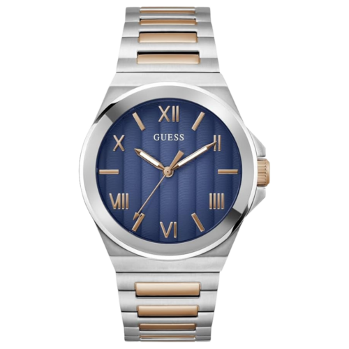 Montre Guess Vinyl GW0789G4 homme cadran bleu bracelet acier bicolore Montre Guess Vinyl GW0789G4 homme cadran bleu bracelet acier bicolore