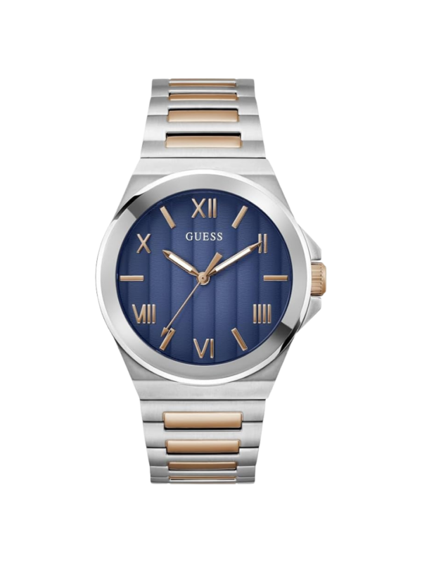 Montre Guess Vinyl GW0789G4 homme cadran bleu bracelet acier bicolore Montre Guess Vinyl GW0789G4 homme cadran bleu bracelet acier bicolore