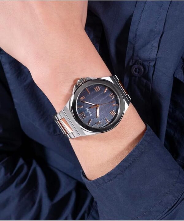 Montre Guess Vinyl GW0789G4 homme cadran bleu bracelet acier bicolore Montre Guess Vinyl GW0789G4 homme cadran bleu bracelet acier bicolore
