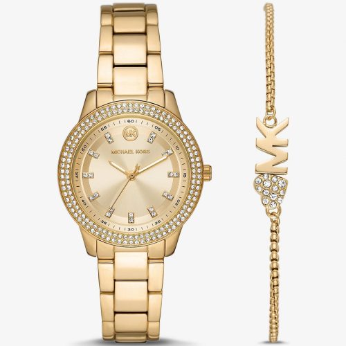 Montre Michael Kors Tibby Femme MK1057 Doree Coffret Montre et Bracelet - photo 1 Montre Michael Kors Tibby Femme MK1057 Doree Coffret Montre et Bracelet - photo 1