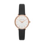 Montre Michael Kors Pyper Femme MK2835 Cuir Noir Cadran Blanc - vue 1