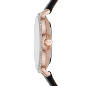 Montre Michael Kors Pyper Femme MK2835 Cuir Noir Cadran Blanc - vue 2