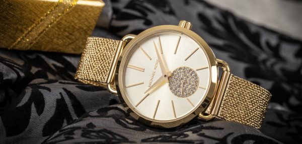 Montre Michael Kors Portia Femme MK3844 Doree Bracelet Milanais - photo 2