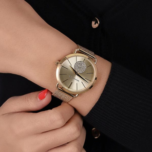 Montre Michael Kors Portia Femme MK3844 Doree Bracelet Milanais - photo 4
