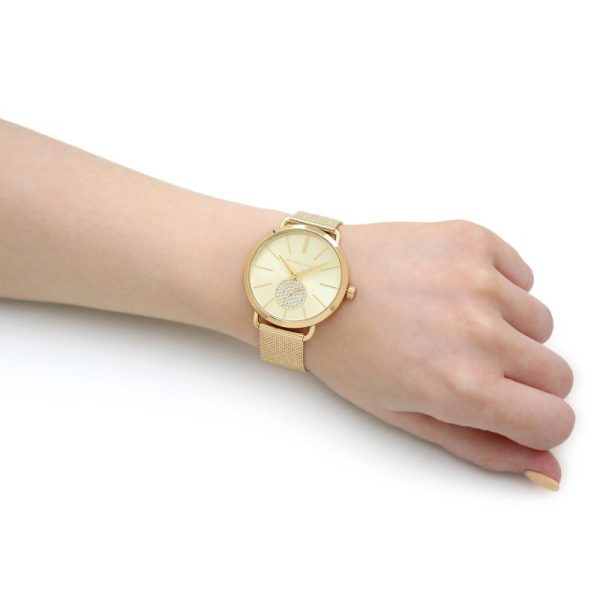 Montre Michael Kors Portia Femme MK3844 Doree Bracelet Milanais - photo 5