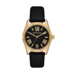 Montre Michael Kors Lexington Femme MK4748 Dorée Cuir Noir Cadran Noir - vue 1
