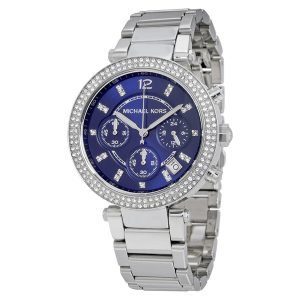 Montre Michael Kors Parker Chronographe Femme MK6117 Cadran Bleu - photo 2
