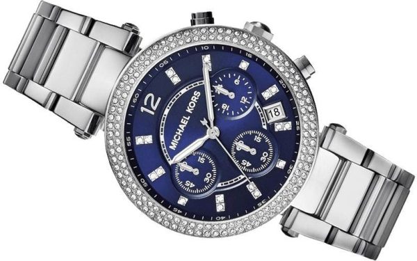 Montre Michael Kors Parker Chronographe Femme MK6117 Cadran Bleu - photo 4