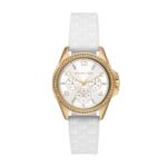 Montre Michael Kors Mini Pilot Femme MK7372 Dorée Silicone Blanc - vue 1