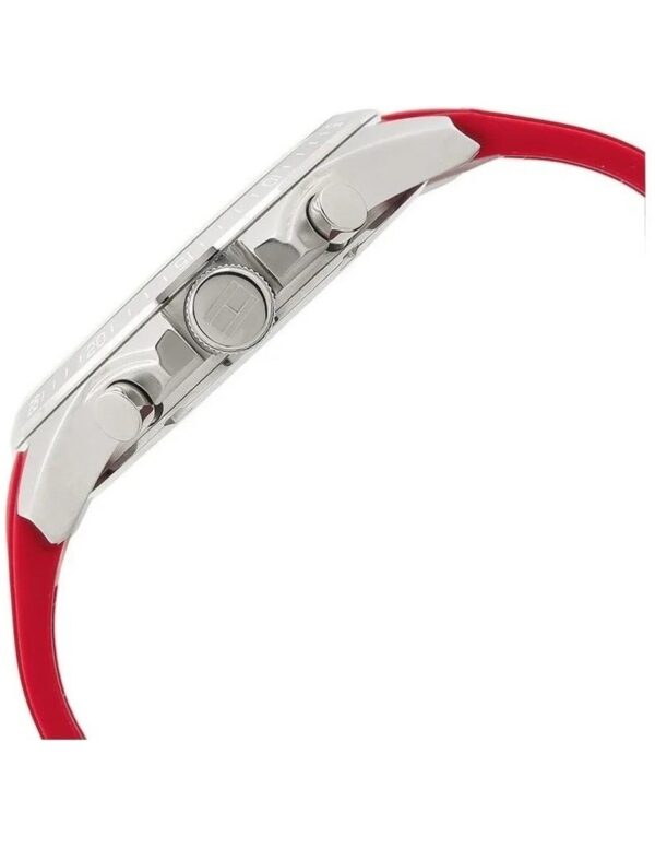Montre Tommy Hilfiger Homme 1791351 Montre Tommy Hilfiger Decker homme 1791351 cadran noir bracelet silicone rouge