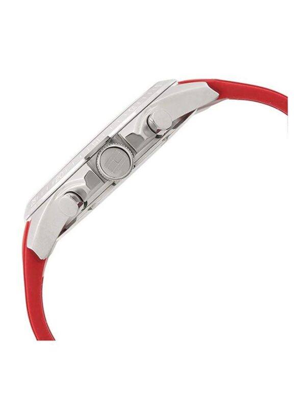 Montre Tommy Hilfiger Homme 1791351 Montre Tommy Hilfiger Decker homme 1791351 cadran noir bracelet silicone rouge