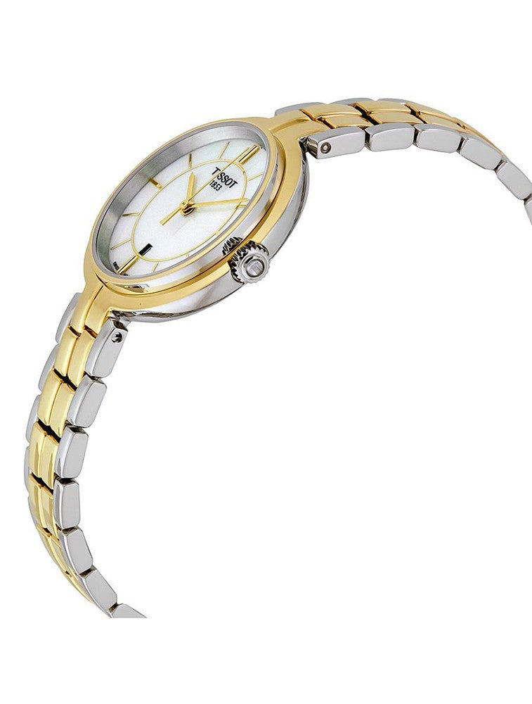 Montre Tissot T-Lady Flamingo Femme T094.210.33.111.00 Bicolore Cadran Nacré