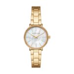 Montre Michael Kors Femme MK1065 Doré Cadran Blanc