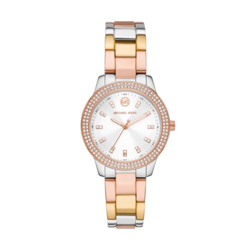 Montre Michael Kors Femme MK4576 Bicolore argenté et rosé Cadran Blanc