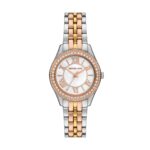 Montre Michael Kors Femme MK4846 Bicolore argenté et rosé Cadran Blanc