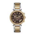 Montre Michael Kors Femme MK6118 Bicolore argenté et doré Cadran Marron